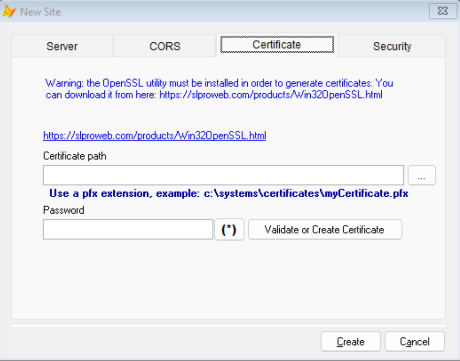 Configuración de Certificados en WinFx